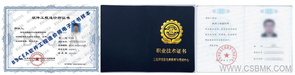 软件工程造价师证书