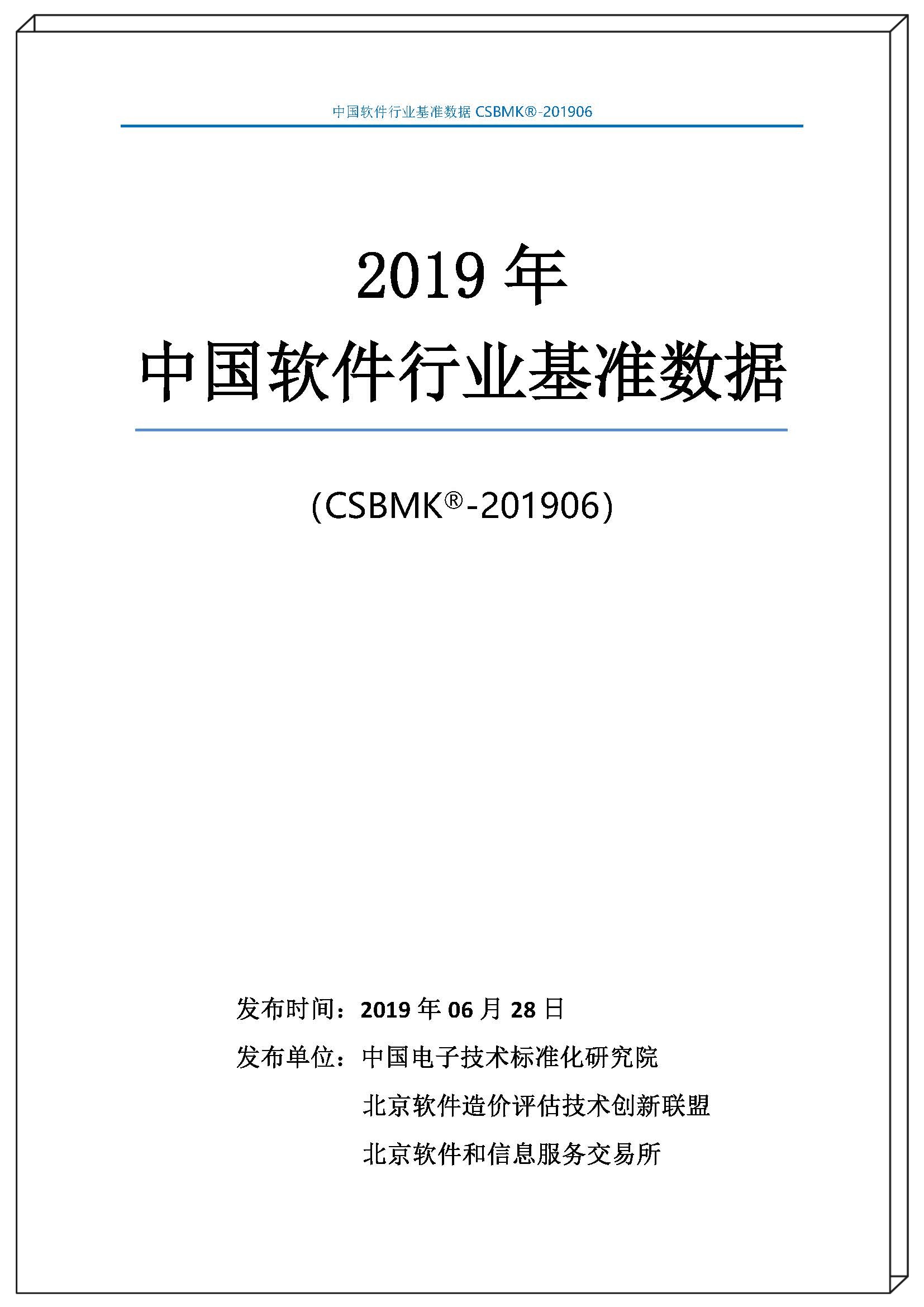 2019年中国软件行业基准数据